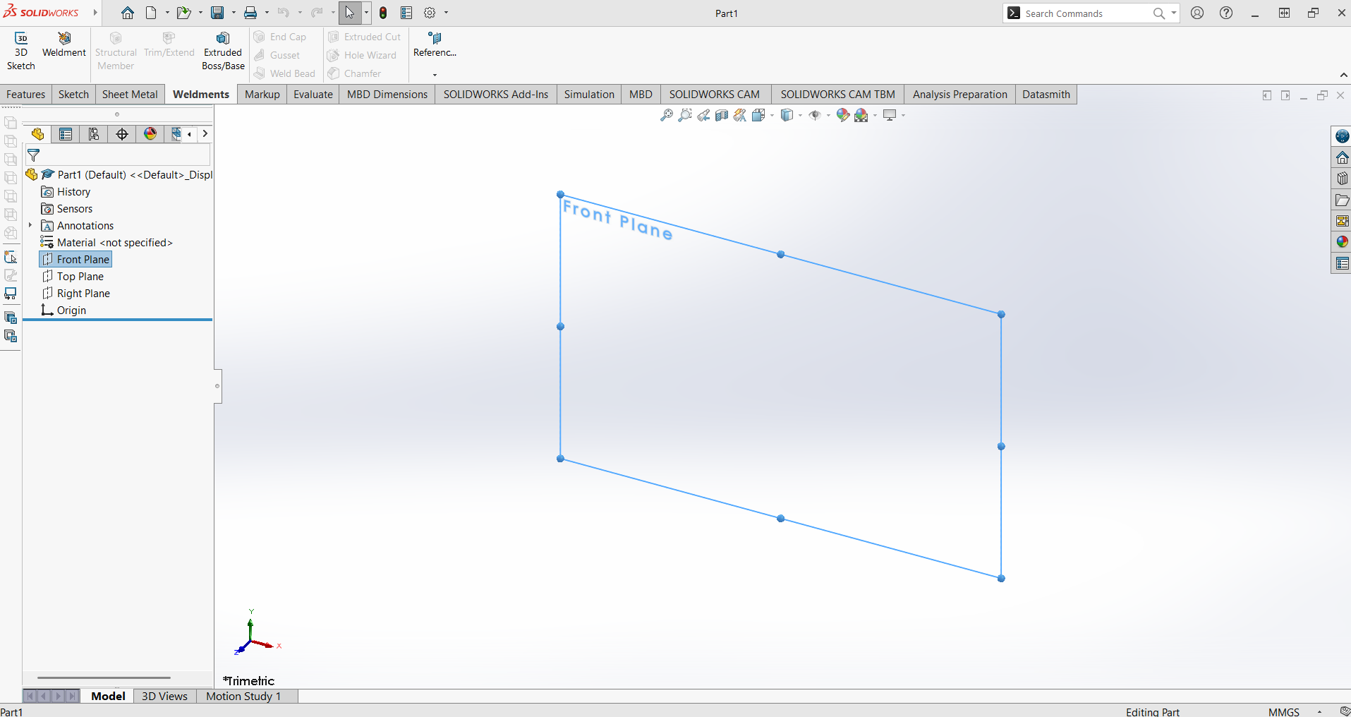 SolidWorks new part file - Top